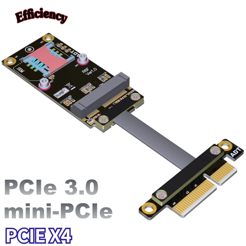 PCI-E X4 To Mini-PCIe Signal Conversion Cable Wireless NIC Mpcie Cable ADT R26SF PCIe3.0x1 Gen3 8G/bps
PCI-E X4 To Mini-PCIe Signal Conversion Cable Wireless NIC Mpcie Cable ADT R26SF PCIe3.0x1 Gen3 8G/bps