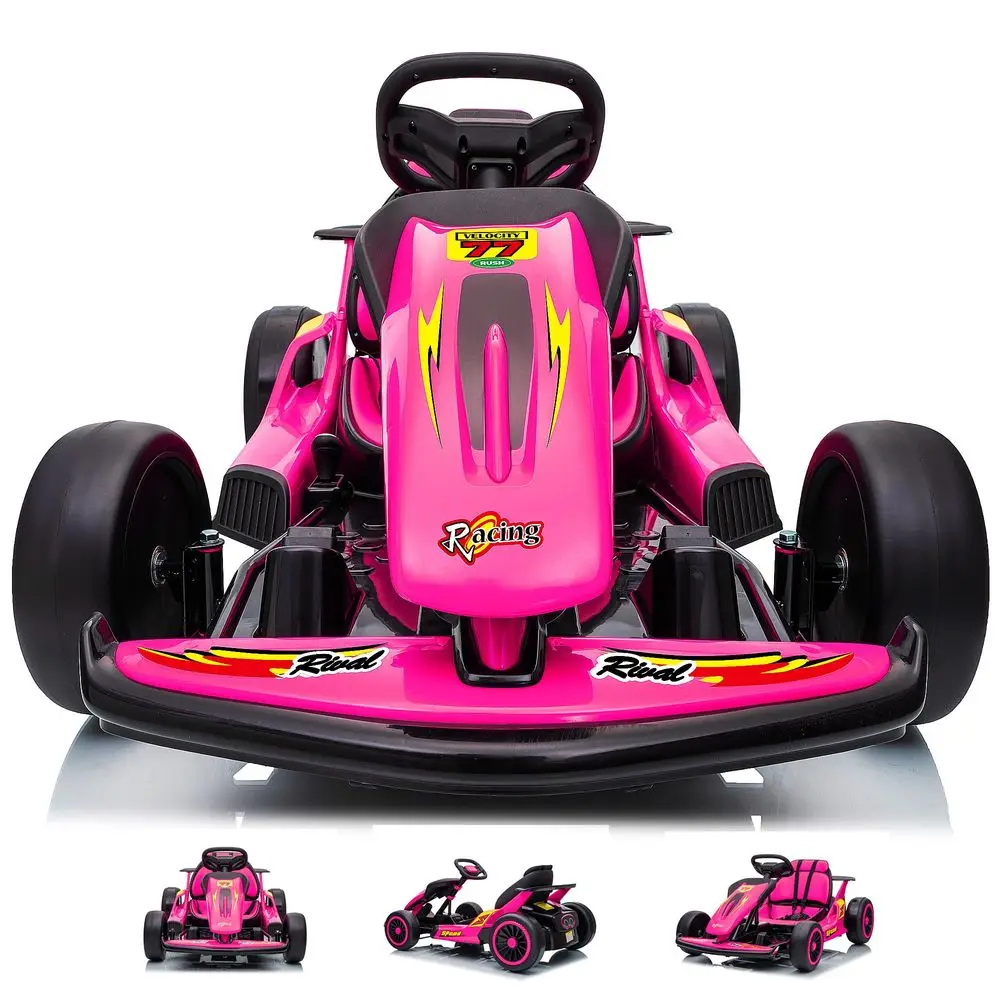 Electric Go Kart for Kids, Drift Kart with 400W Motors, EVA Tires, Max Speed 8.1 MPH, Music, Wireless, Electric Drifting Cart O
Electric Go Kart for Kids, Drift Kart with 400W Motors, EVA Tires, Max Speed 8.1 MPH, Music, Wireless, Electric Drifting Cart O