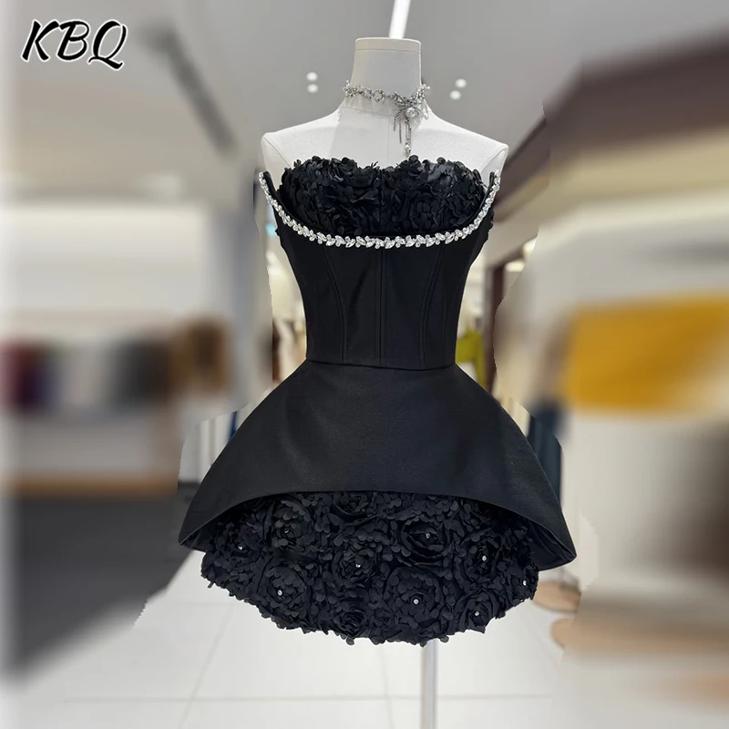 KBQ Solid Spliced Diamonds Tunic Dresses for Women Strapless Sleeveless Backless High Waist Temperament Evening Dress Female New
KBQ Solid Spliced Diamonds Tunic Dresses for Women Strapless Sleeveless Backless High Waist Temperament Evening Dress Female New