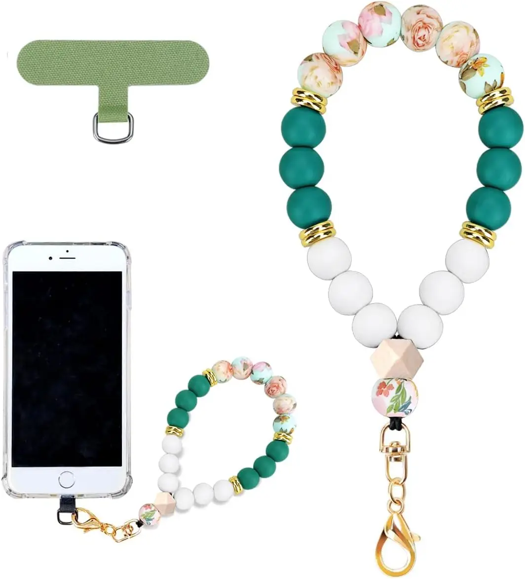 Marble Silicone Beaded Phone Wrist Strap, Cellphone Lanyard with Tether Tab, Elastic Hands-Free Wristlet Bracelet
Marble Silicone Beaded Phone Wrist Strap, Cellphone Lanyard with Tether Tab, Elastic Hands-Free Wristlet Bracelet