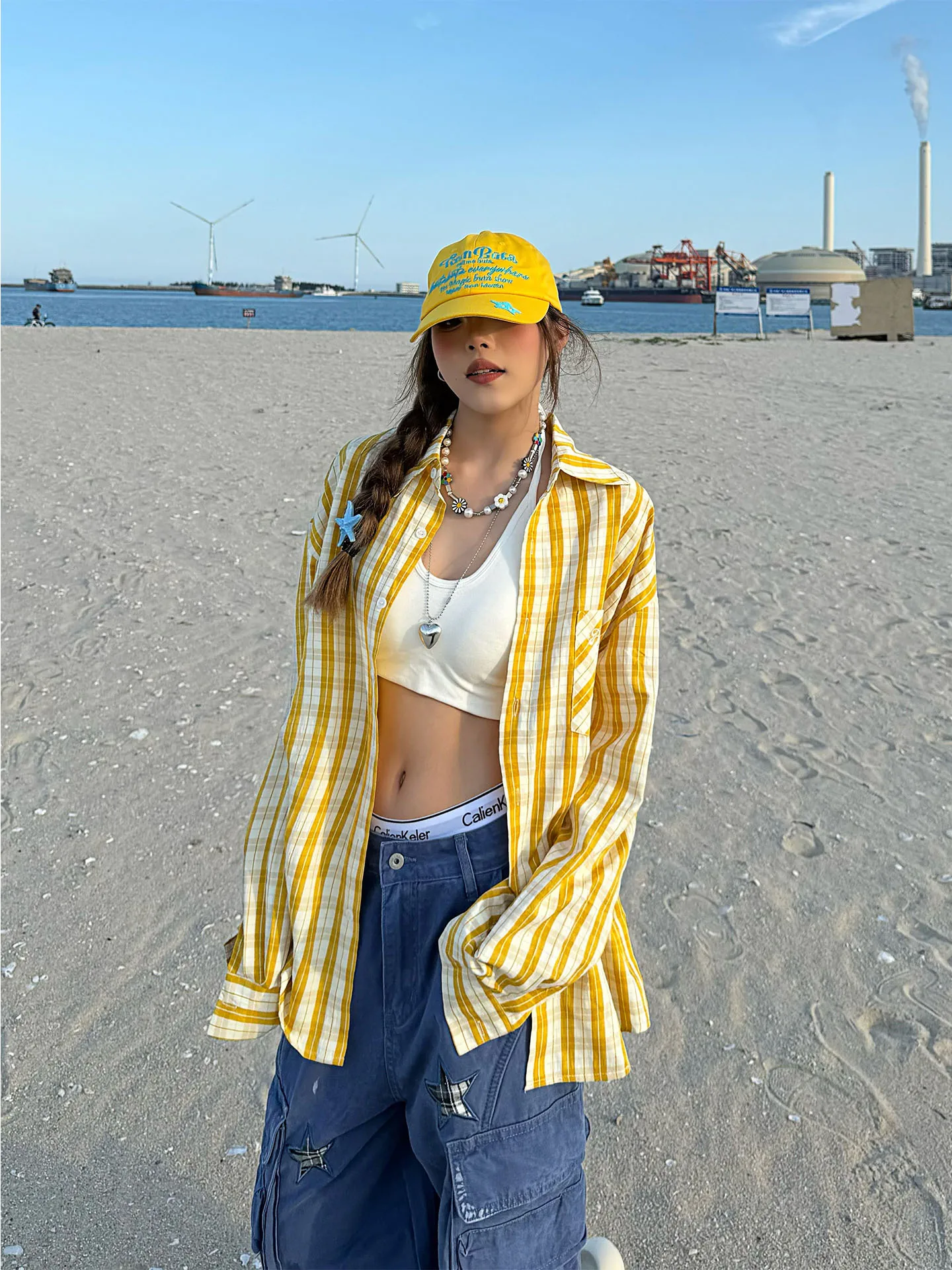 NNK American Retro Yellow Plaid Long Sleeve Shirt Jacket Loose Casual Unisex Sun Protection Fashionable Cotton Workwear
NNK American Retro Yellow Plaid Long Sleeve Shirt Jacket Loose Casual Unisex Sun Protection Fashionable Cotton Workwear