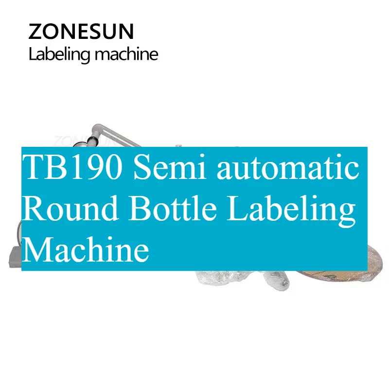 ZONESUN ZS-TB190 Semi Automatic Single Double Side Round Bottle Labeling Machine with Priner Sticker Label Applicator
ZONESUN ZS-TB190 Semi Automatic Single Double Side Round Bottle Labeling Machine with Priner Sticker Label Applicator