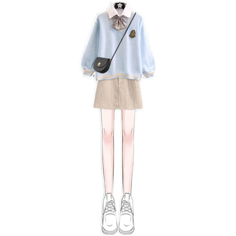 Женский модный комплект больших размеров, юбка с застежкой на талии, свитер, комплект из двух предметов для молодежи, осенняя одежда, полиэстер
Женский модный комплект больших размеров, юбка с застежкой на талии, свитер, комплект из двух предметов для молодежи, осенняя одежда, полиэстер