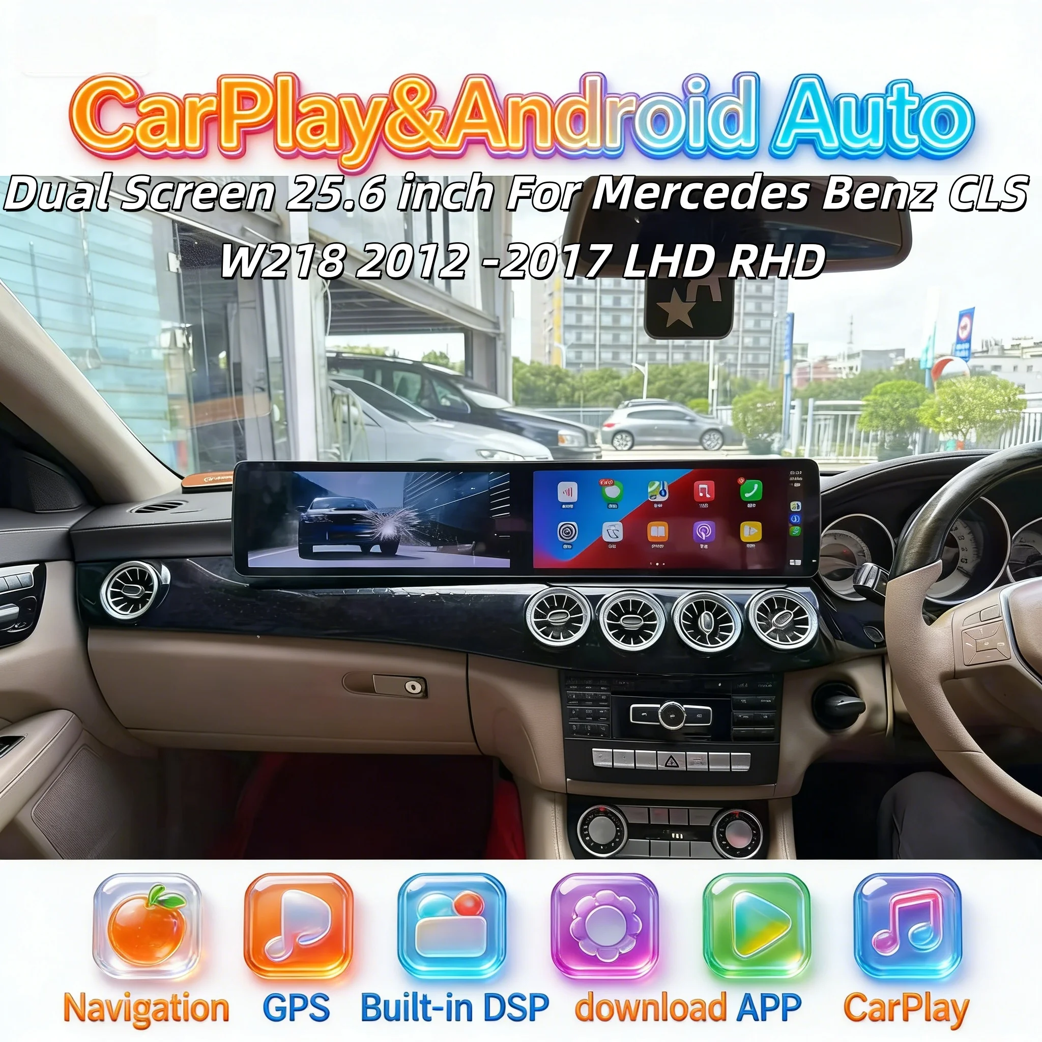 25,6-дюймовое мультимедийное головное устройство Android для Mercedes Benz CLS W218 2012-2017 LHD RHD с беспроводным CarPlay, GPS-навигацией, сенсорным экраном и DSP
25,6-дюймовое мультимедийное головное устройство Android для Mercedes Benz CLS W218 2012-2017 LHD RHD с беспроводным CarPlay, GPS-навигацией, сенсорным экраном и DSP