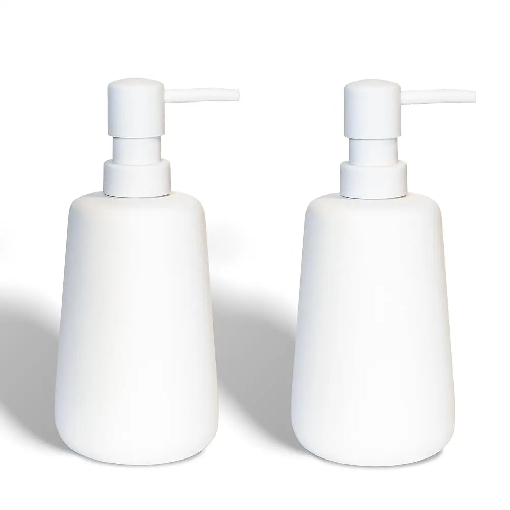 2 Pack Matte White Ceramic Soap Dispenser, 13 oz Refillable Bathroom or Kitchen Countertop Dispenser with Soft Touch Rubber C
2 Pack Matte White Ceramic Soap Dispenser, 13 oz Refillable Bathroom or Kitchen Countertop Dispenser with Soft Touch Rubber C