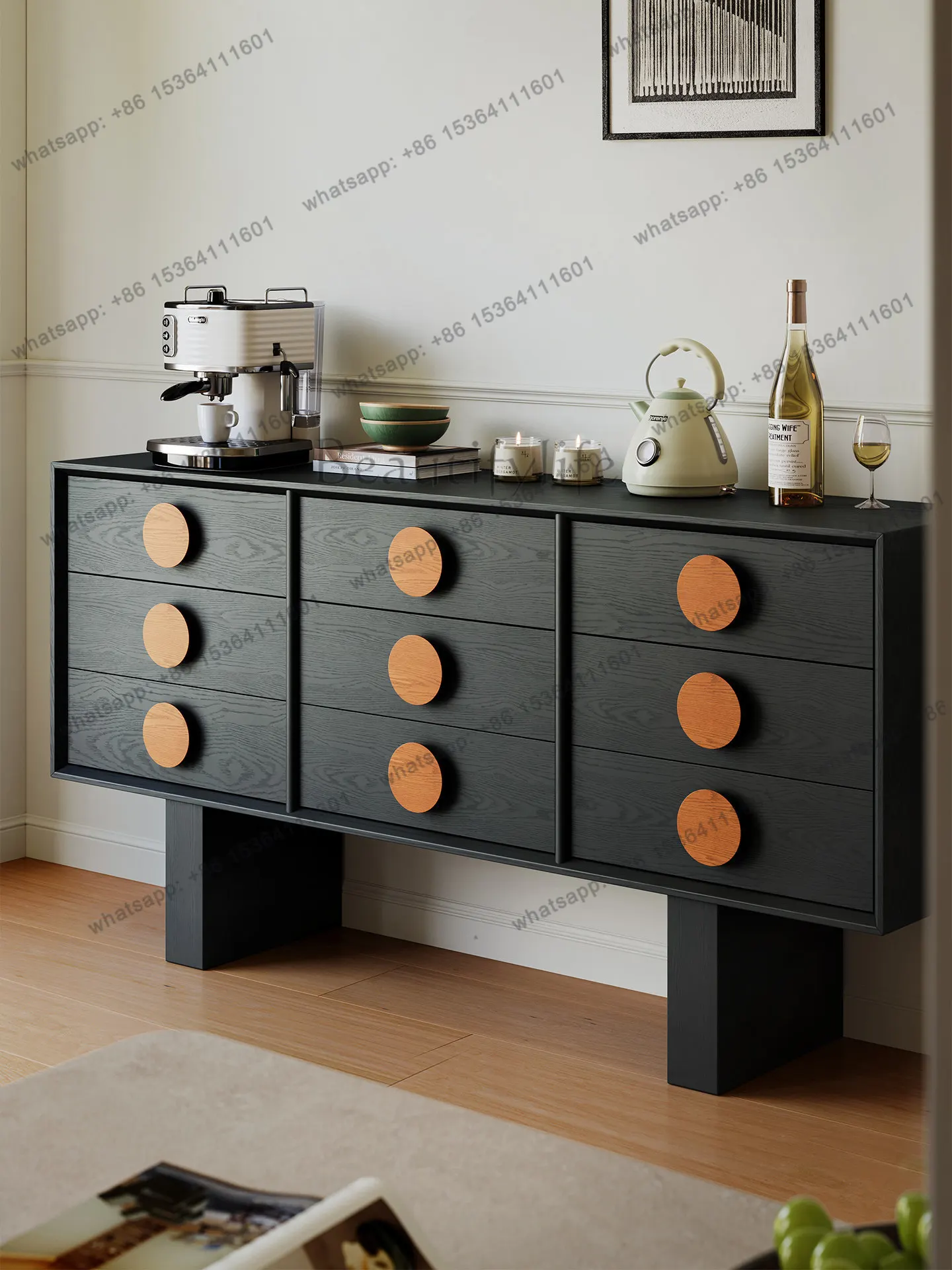 French retro solid wood dining side cabinet household living room bedroom wall integrated locker
French retro solid wood dining side cabinet household living room bedroom wall integrated locker