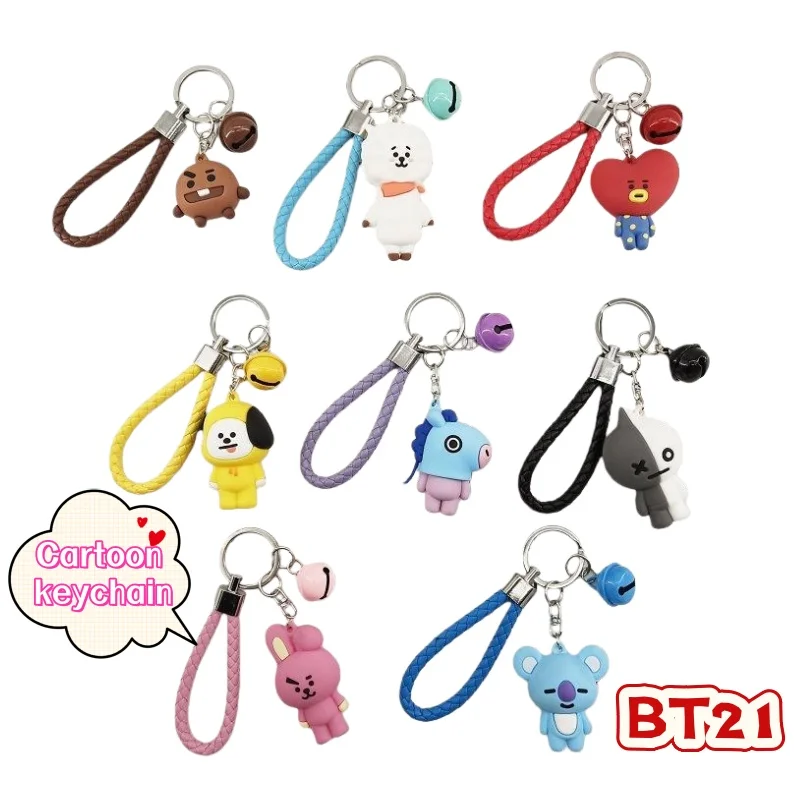 New BT21 koya Shooky Mang Chimmy Tata Creative Distinctive Bell Keychain High Color Value Simple School Bag Pendant Decoration
New BT21 koya Shooky Mang Chimmy Tata Creative Distinctive Bell Keychain High Color Value Simple School Bag Pendant Decoration