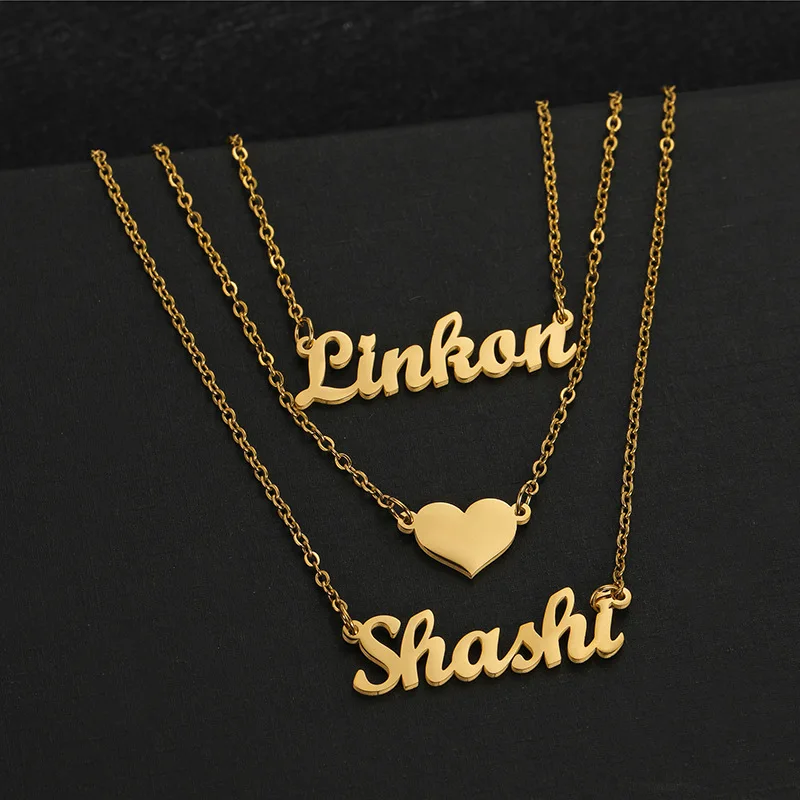 Multi-layer Stainless Steel Personalized Custom Name Necklace Jewelry Fashion Women's DIY Collarbone Chain Necklace Dropshipping
Multi-layer Stainless Steel Personalized Custom Name Necklace Jewelry Fashion Women's DIY Collarbone Chain Necklace Dropshipping