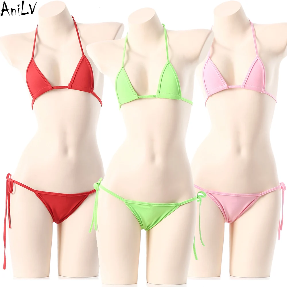 AniLV Summer Dopamine Mini Bikini Set Beach Swimsuit Multiple Colors Women Underwear Outfit Cosplay Costumes
AniLV Summer Dopamine Mini Bikini Set Beach Swimsuit Multiple Colors Women Underwear Outfit Cosplay Costumes