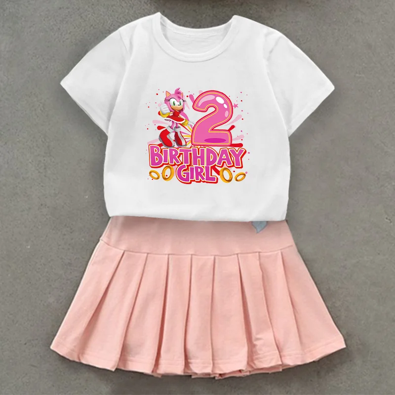Sonics Girls T-shirts and Skirt Set Cartoon Anime Pattern 1-9 Number Print Birthday Party Clothes Summer Cute Tops Party Gifts
Sonics Girls T-shirts and Skirt Set Cartoon Anime Pattern 1-9 Number Print Birthday Party Clothes Summer Cute Tops Party Gifts
