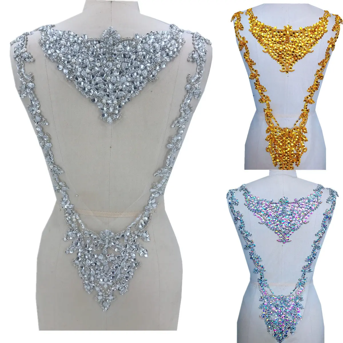 Hollow Out Back Embroidered Patches Fabric Hand Beaded Applique Patch Rhinestone Trim for Bridal Prom Dresses Gowns Accessories
Hollow Out Back Embroidered Patches Fabric Hand Beaded Applique Patch Rhinestone Trim for Bridal Prom Dresses Gowns Accessories