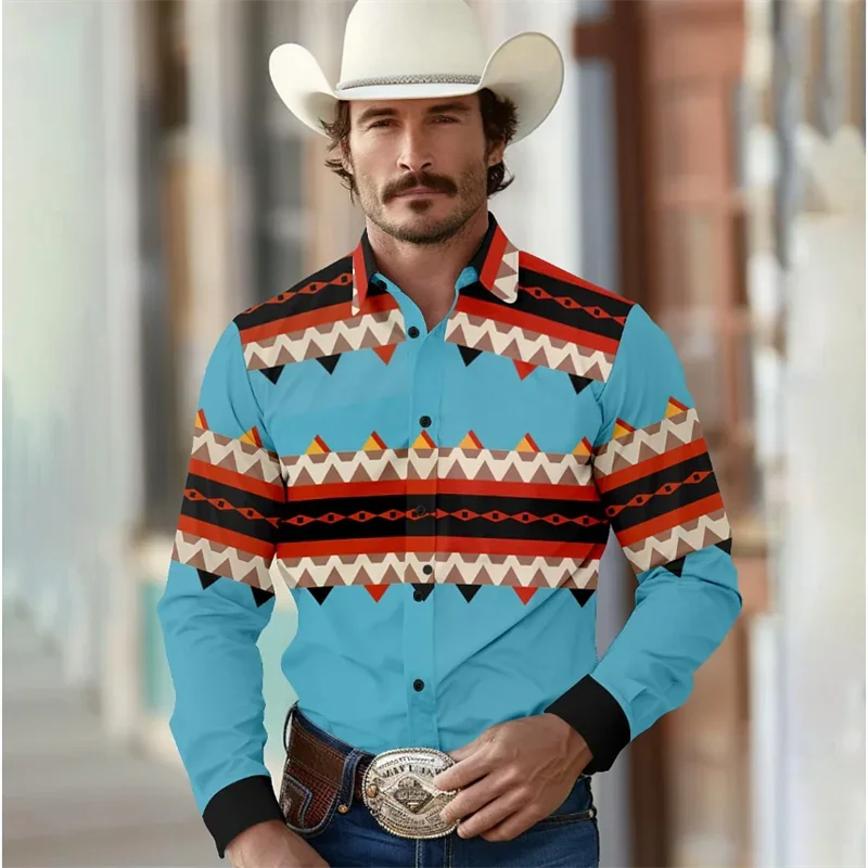 Western Style Tribal Men's Shirt Lapel Long Sleeve Blue XS-6XL Polyester Shirt Fast Shipping European Sizes 2024 Casual Shirt
Western Style Tribal Men's Shirt Lapel Long Sleeve Blue XS-6XL Polyester Shirt Fast Shipping European Sizes 2024 Casual Shirt