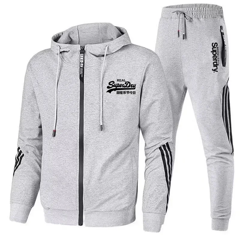 Spring and autumn men's hooded fitness sweatshirt set, outdoor jogging men's hooded sweatshirt + casual pants two-piece set
Spring and autumn men's hooded fitness sweatshirt set, outdoor jogging men's hooded sweatshirt + casual pants two-piece set