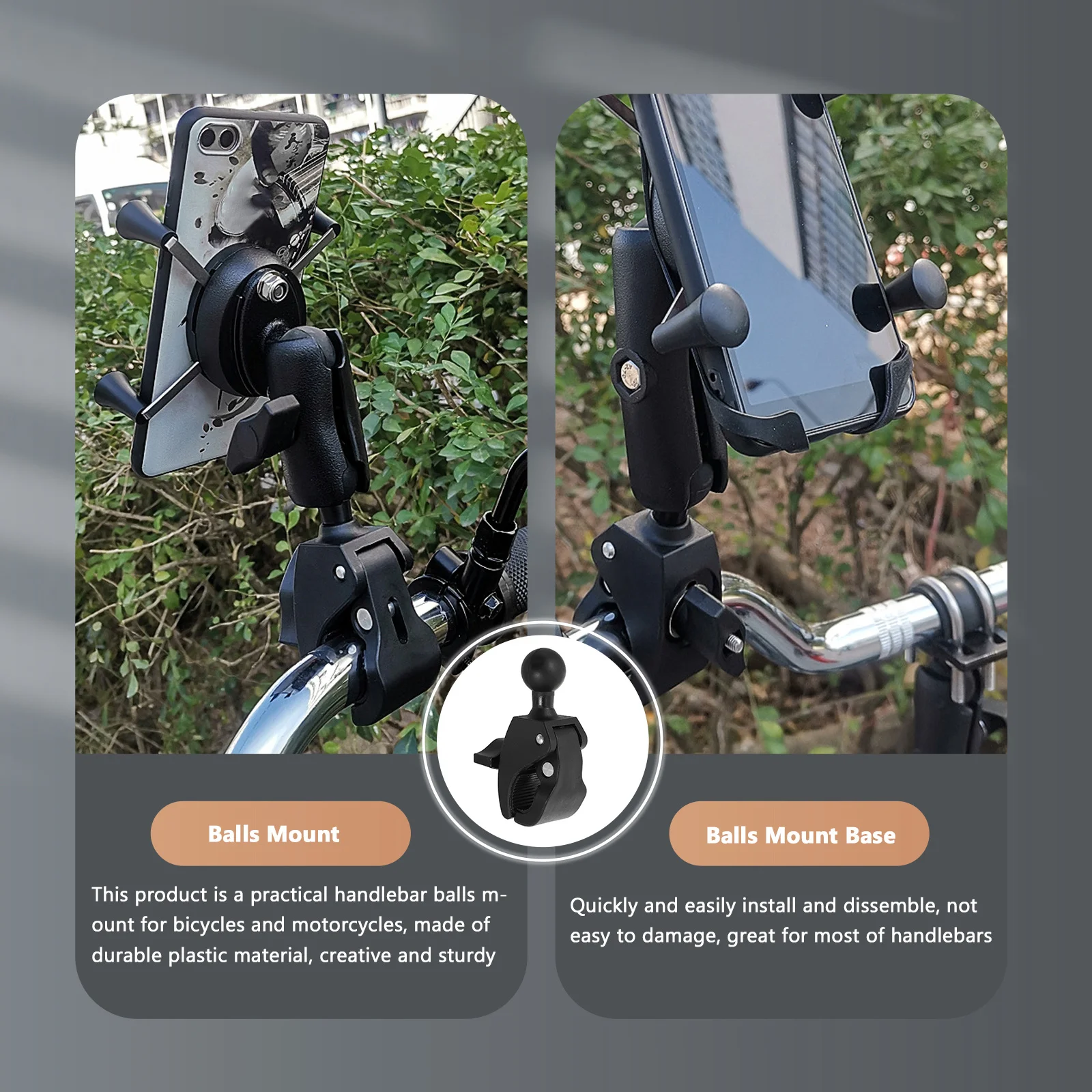 Handlebars Balls Mount Sturdy Bike Handlebar Mount Support Strong Clipping Free Hands Flexible Rotation Design
Handlebars Balls Mount Sturdy Bike Handlebar Mount Support Strong Clipping Free Hands Flexible Rotation Design
