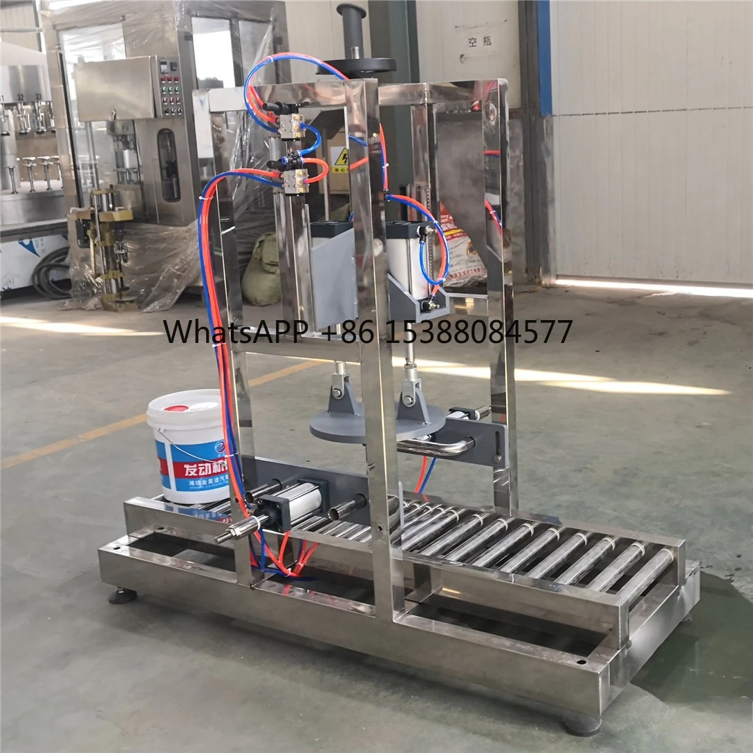Semi-automatic pneumatic water-soluble large cover plastic bucket pneumatic capping machine sealing machine
Semi-automatic pneumatic water-soluble large cover plastic bucket pneumatic capping machine sealing machine