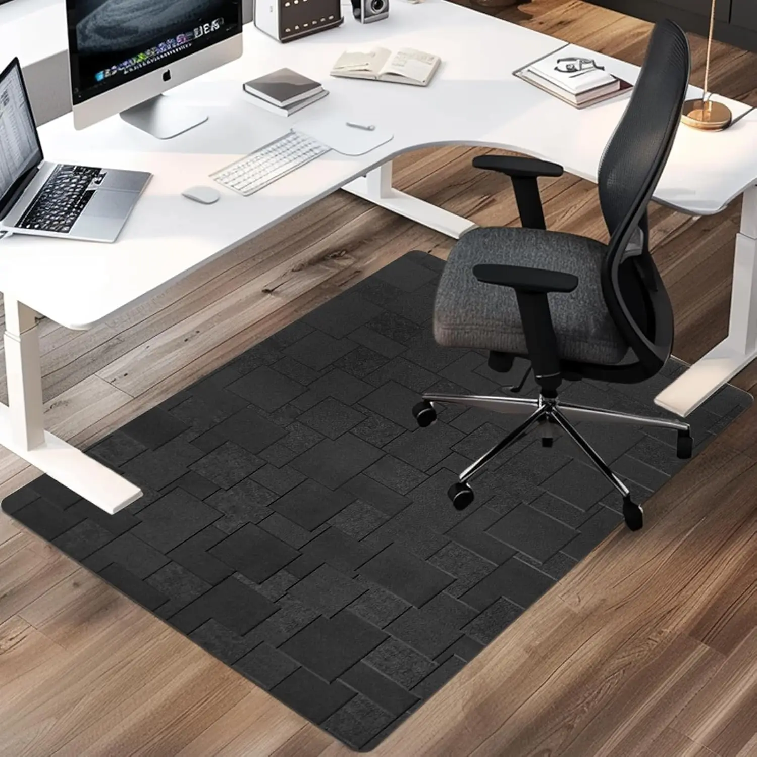 Large 63x51" Office Chair Mat for Hard Floors, Desk Protector for Work & Gaming
Large 63x51" Office Chair Mat for Hard Floors, Desk Protector for Work & Gaming