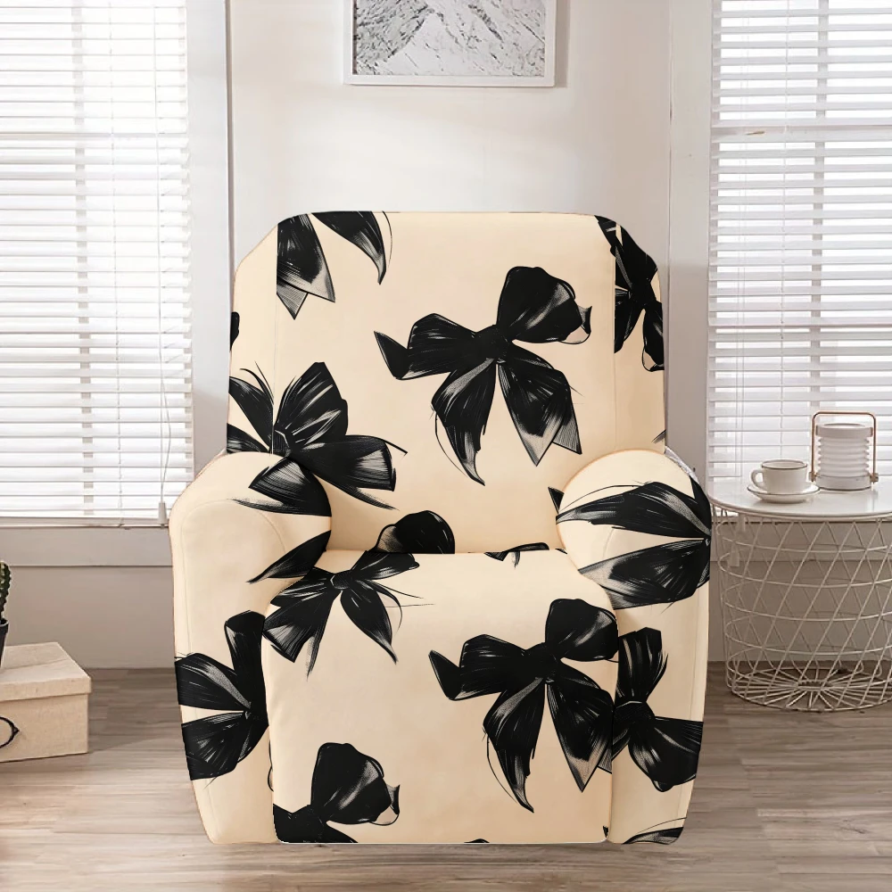 Recliner Slipcover,Chic Black Bow Pattern Recliner Slipcover, Stretch Soft Furniture Protector Slipcover
Recliner Slipcover,Chic Black Bow Pattern Recliner Slipcover, Stretch Soft Furniture Protector Slipcover