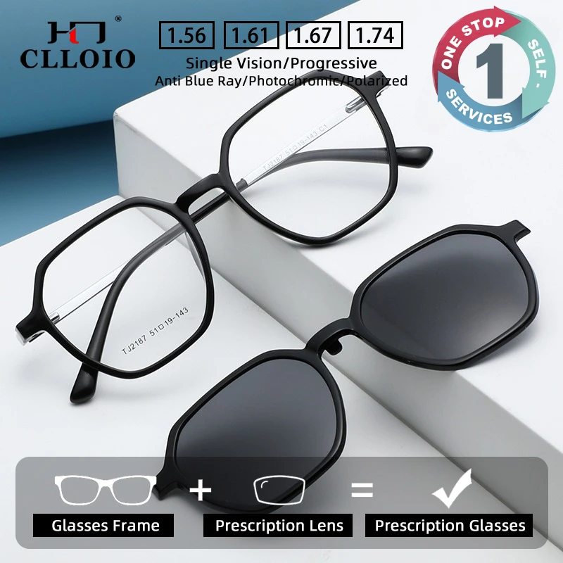 CLLOIO Multifunctional Magnetic Prescription Myopia Glasses Men Business TR Metal Night Vision Anti Glare Progressive Glasses
CLLOIO Multifunctional Magnetic Prescription Myopia Glasses Men Business TR Metal Night Vision Anti Glare Progressive Glasses