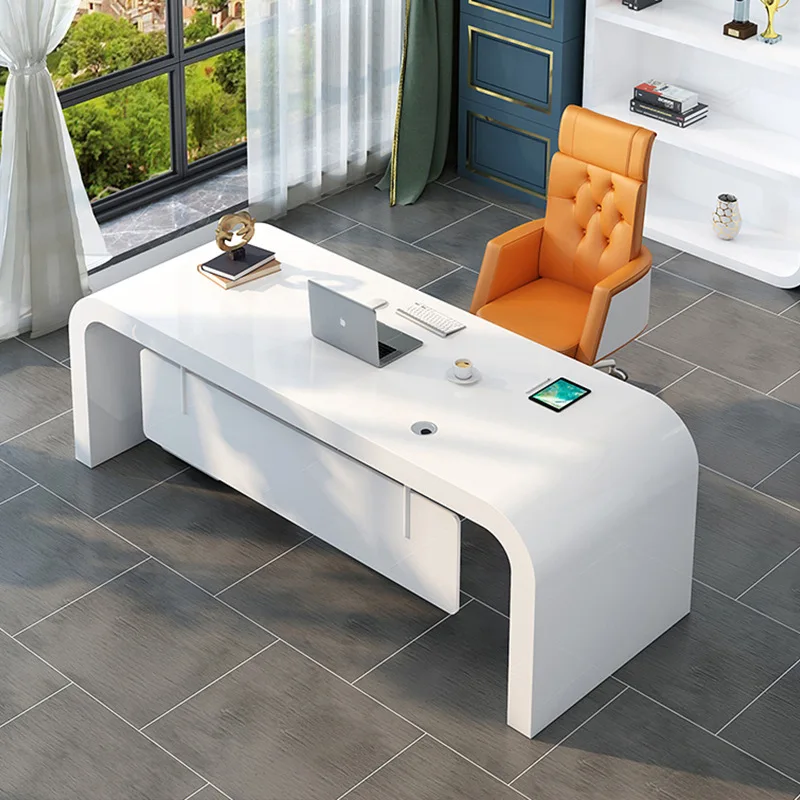 Boss table simple modern paint big desk fashion manager table desk home computer table and chair combination
Boss table simple modern paint big desk fashion manager table desk home computer table and chair combination