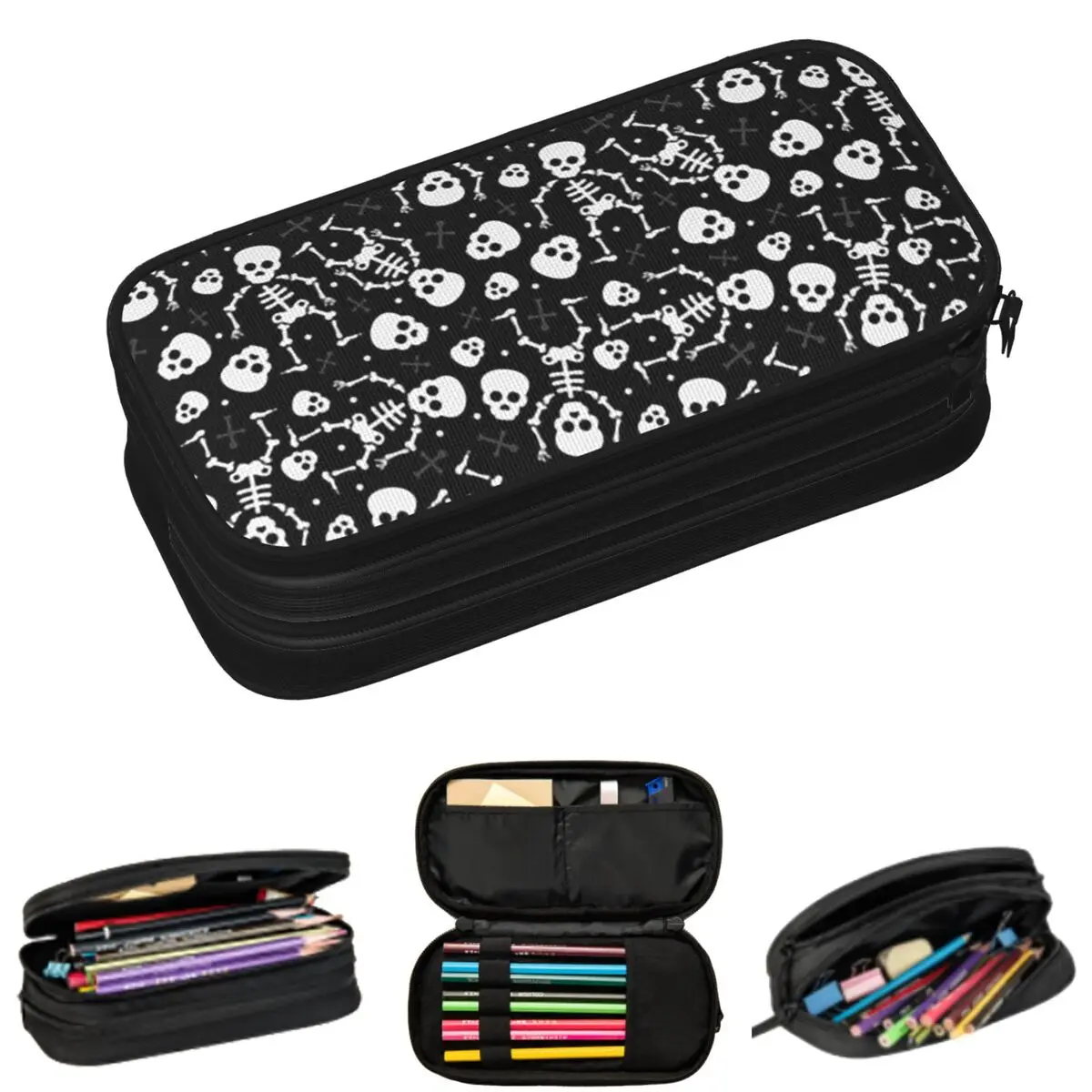 Skull Floral Rose Thorn Gothic Pencil Cases for Students Gifts Pen Box Pencil Bag Big Capacity Pencil Pouch
Skull Floral Rose Thorn Gothic Pencil Cases for Students Gifts Pen Box Pencil Bag Big Capacity Pencil Pouch