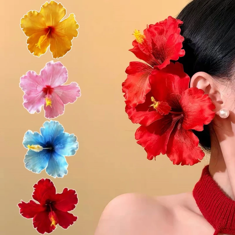 Hibiscus Flower Hair Clip Tropical Hawaiian Style Hairpin Bohemian Beach Duckbill Clip Hair Accessories For Beach Vacation Party
Hibiscus Flower Hair Clip Tropical Hawaiian Style Hairpin Bohemian Beach Duckbill Clip Hair Accessories For Beach Vacation Party