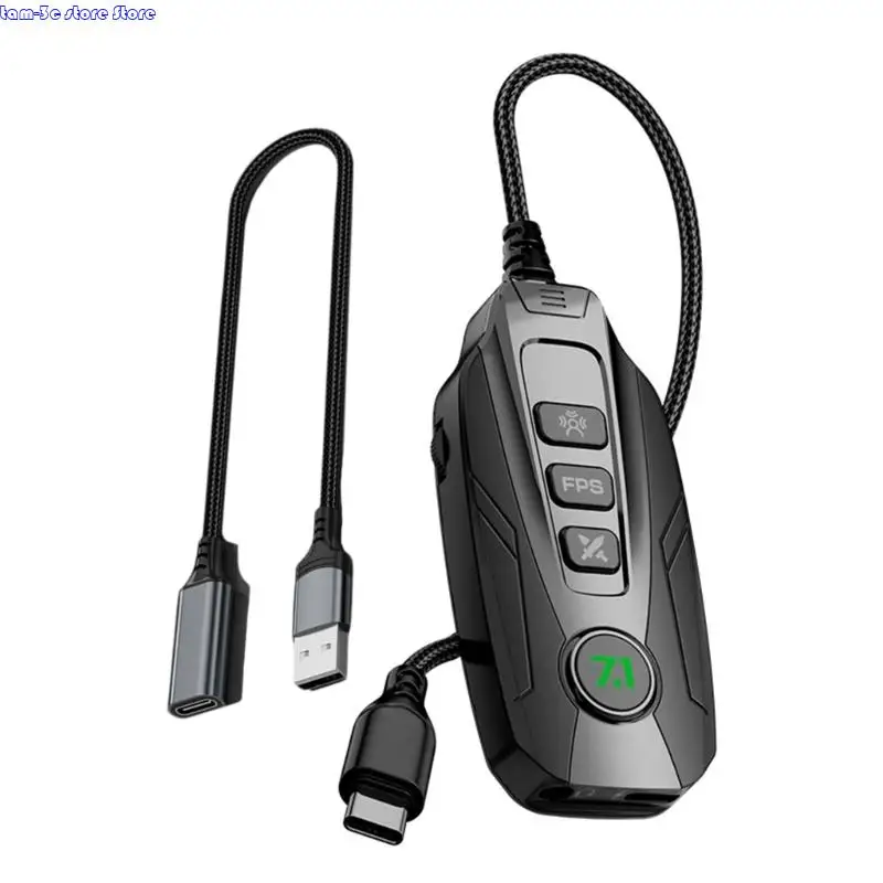 D0UA GS20 Type C/USB Mini Sound Card 7.1 Channel External with Virtual Surround Sound
D0UA GS20 Type C/USB Mini Sound Card 7.1 Channel External with Virtual Surround Sound