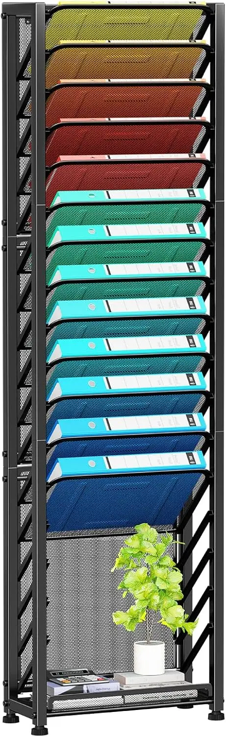 18-Tier Mesh Wall File Organizer, Metal Storage Rack for Office Home Desktop, Black
18-Tier Mesh Wall File Organizer, Metal Storage Rack for Office Home Desktop, Black