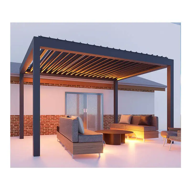 Luxurious Outdoor with Waterproof Blinds Aluminum Pavilion Anti Rust Treatment Heavy Duty Courtyard Pergola Fashionable Gazebo
Luxurious Outdoor with Waterproof Blinds Aluminum Pavilion Anti Rust Treatment Heavy Duty Courtyard Pergola Fashionable Gazebo