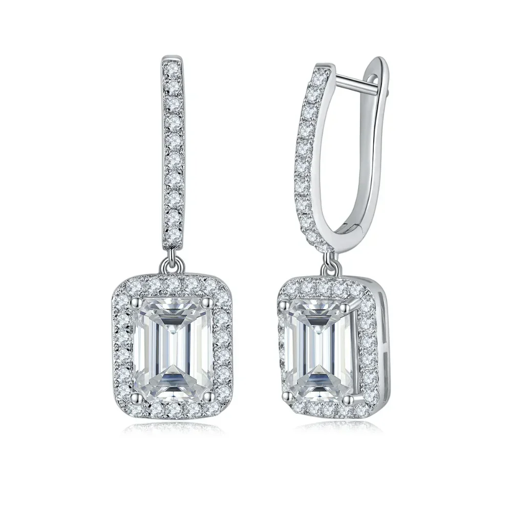 100% Real Moissanite Diamond Dangle Earrings 4CT Emerald Cut D Color VVSI 925 Sterling Silver Drop Earrings Wedding Jewelry GRA
100% Real Moissanite Diamond Dangle Earrings 4CT Emerald Cut D Color VVSI 925 Sterling Silver Drop Earrings Wedding Jewelry GRA