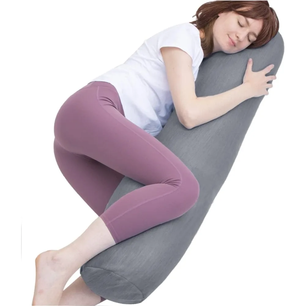Body Pillow with Cooling Cover Long Round Cylinder Bolster Pillow for Bed Grey 47x7.87 Inches
Body Pillow with Cooling Cover Long Round Cylinder Bolster Pillow for Bed Grey 47x7.87 Inches