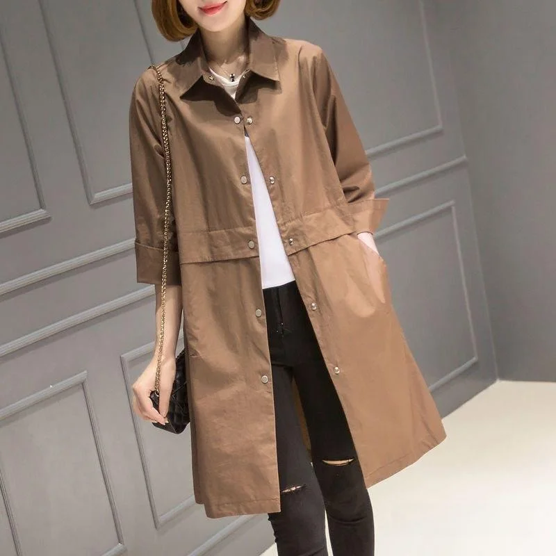 Fashionable Mid-Length Women's Coat Casual Versatile Small Size Outerwear Loose Fit Autumn 2025 New Style All-Match Stylish
Fashionable Mid-Length Women's Coat Casual Versatile Small Size Outerwear Loose Fit Autumn 2025 New Style All-Match Stylish