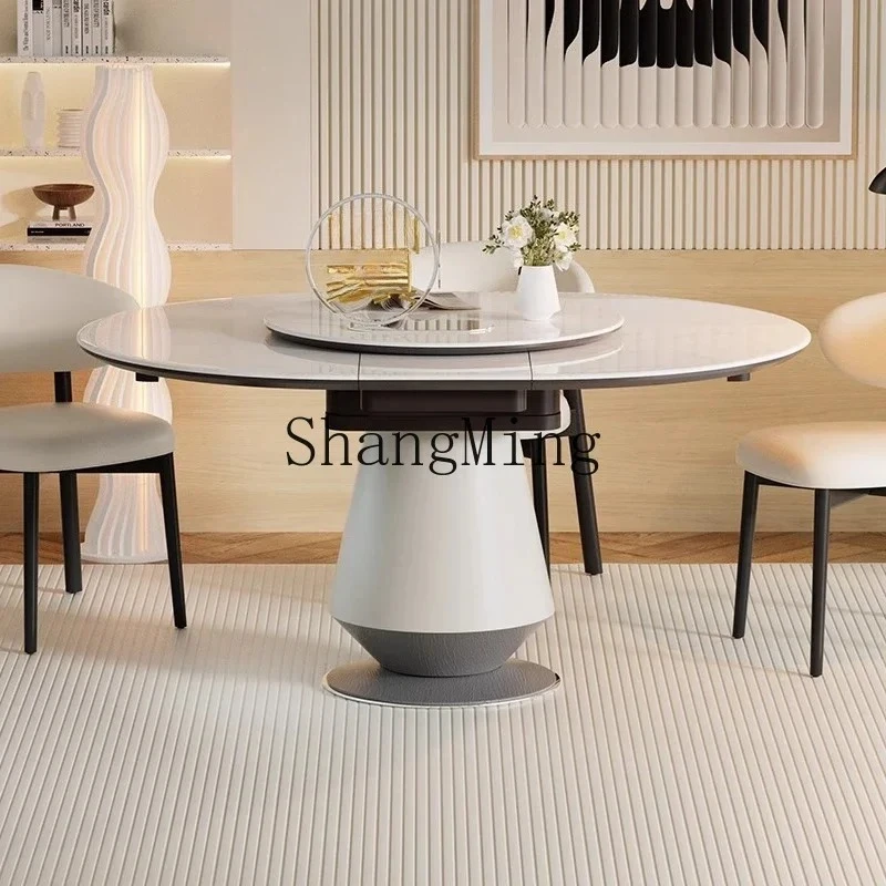 FG home retractable belt turntable round oval small apartment living room dining table
FG home retractable belt turntable round oval small apartment living room dining table