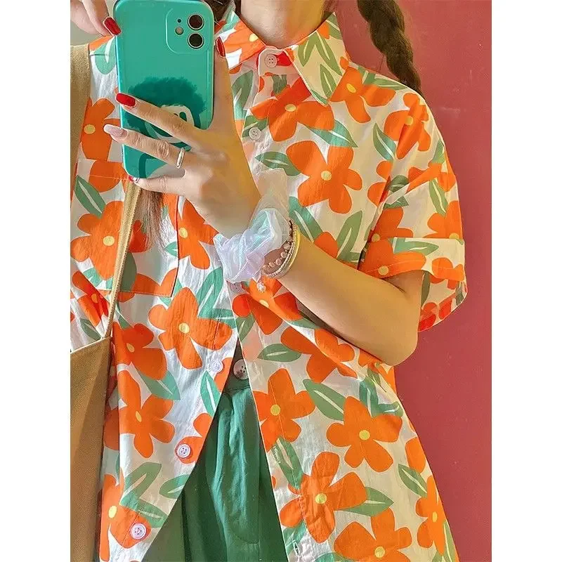 Turn-down Collar Fashion Women's Clothing Summer Young Style Straight Tops 2024 Printing Shirts Trend Streetwear Blouses Z363
Turn-down Collar Fashion Women's Clothing Summer Young Style Straight Tops 2024 Printing Shirts Trend Streetwear Blouses Z363