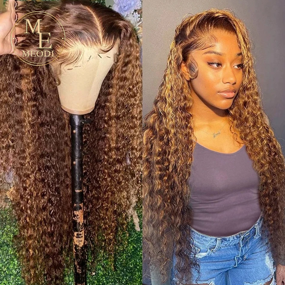 Meodi 13x6 Highlight Ombre Lace Frontal Wig Curly Human Hair Wigs 4/27 Colored 13x4 Deep Water Wave Lace Front Wig 4x4 Lace Wig
Meodi 13x6 Highlight Ombre Lace Frontal Wig Curly Human Hair Wigs 4/27 Colored 13x4 Deep Water Wave Lace Front Wig 4x4 Lace Wig