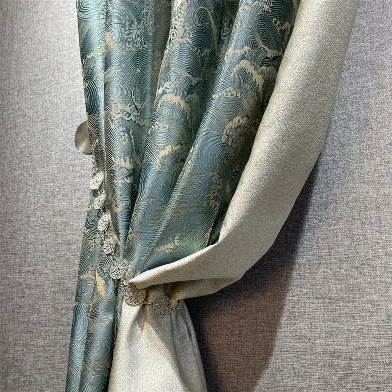 New Luxury Jacquard Three-dimensional Auspicious Clouds Sea Tide Pattern Blackout Window Curtains For Living Dining Room Bedroom
New Luxury Jacquard Three-dimensional Auspicious Clouds Sea Tide Pattern Blackout Window Curtains For Living Dining Room Bedroom