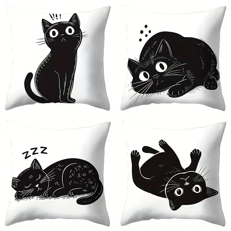 Black and white cartoon cat pattern printing Short plush Suitable for living rooms bedrooms sofas (excluding pillow cores)
Black and white cartoon cat pattern printing Short plush Suitable for living rooms bedrooms sofas (excluding pillow cores)