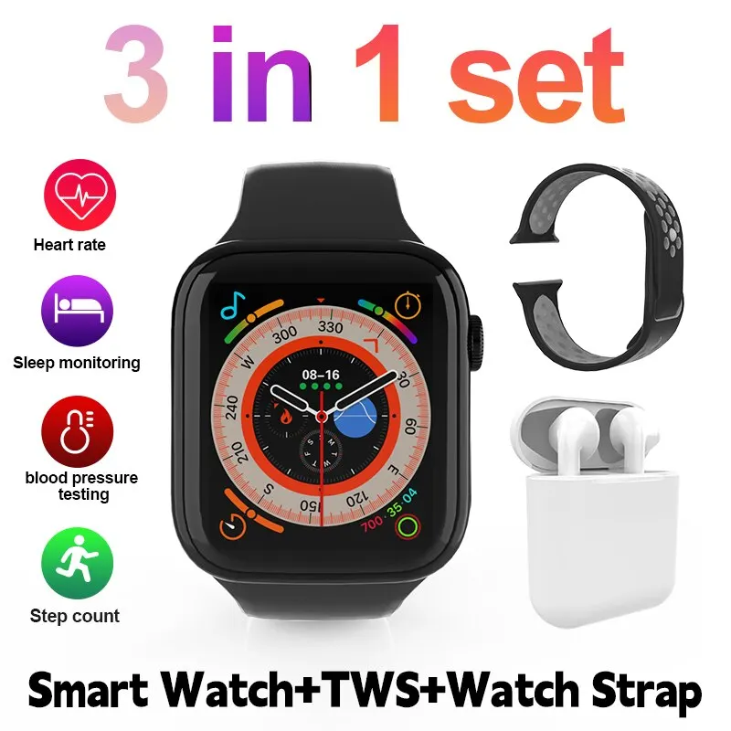3 in 1 Set Smart Watch Plus with Tws Headset Bracelet 2 In 1 Men And Women Fitness Sports Smartwatch Heart Rate Blood Pressure
3 in 1 Set Smart Watch Plus with Tws Headset Bracelet 2 In 1 Men And Women Fitness Sports Smartwatch Heart Rate Blood Pressure
