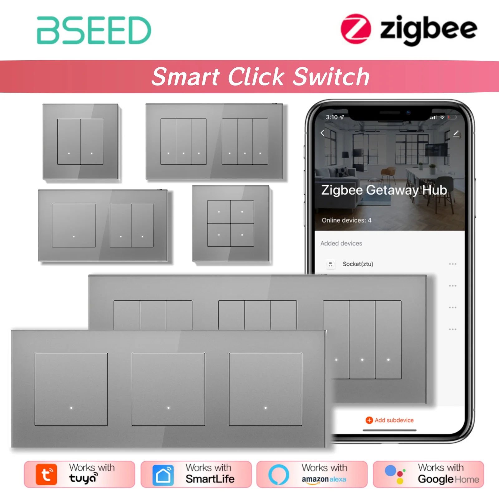 BSEED ZigBee Click Switches Series Wall Smart Click Light Switches Yellow Backlight Glass Frame Tuya APP Switch EU Standard
BSEED ZigBee Click Switches Series Wall Smart Click Light Switches Yellow Backlight Glass Frame Tuya APP Switch EU Standard