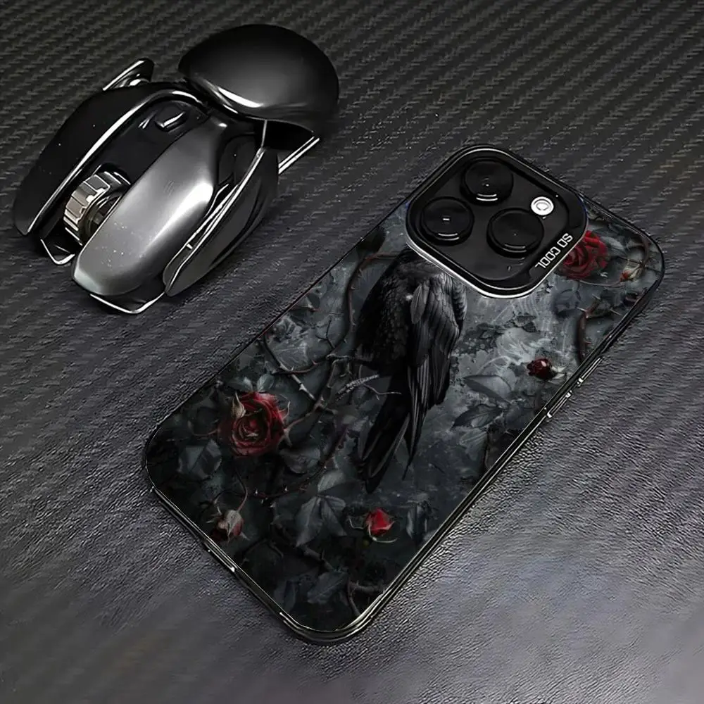 Black owls and roses phone case for iPhone 16 15 14 13 12 11 Pro/ Max/Plus shock-proof rear cover anti-fingerprint 
Black owls and roses phone case for iPhone 16 15 14 13 12 11 Pro/ Max/Plus shock-proof rear cover anti-fingerprint