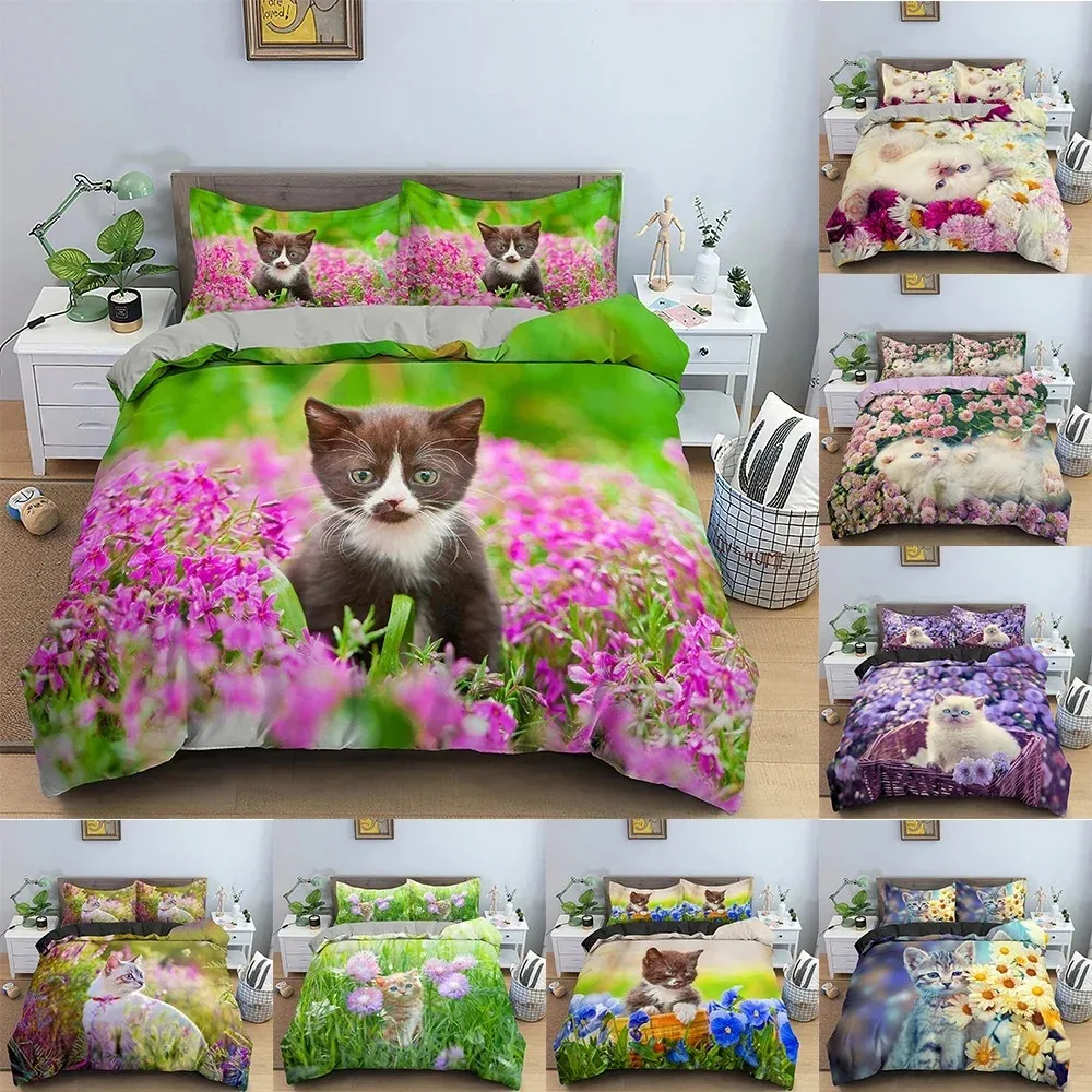 3D Animal Bedding Set Cute Cat Printed Duvet Cover Set Twin Double Full Queen King Size Comforter Cover With Pillowcase
3D Animal Bedding Set Cute Cat Printed Duvet Cover Set Twin Double Full Queen King Size Comforter Cover With Pillowcase