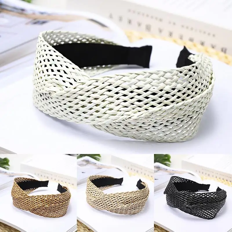 Cross Knotted Women Headband Hand-woven Wide-brimmed Girls Hair Accessories Straw Weaving Handmade Hair Hoop Hair Bands
Cross Knotted Women Headband Hand-woven Wide-brimmed Girls Hair Accessories Straw Weaving Handmade Hair Hoop Hair Bands