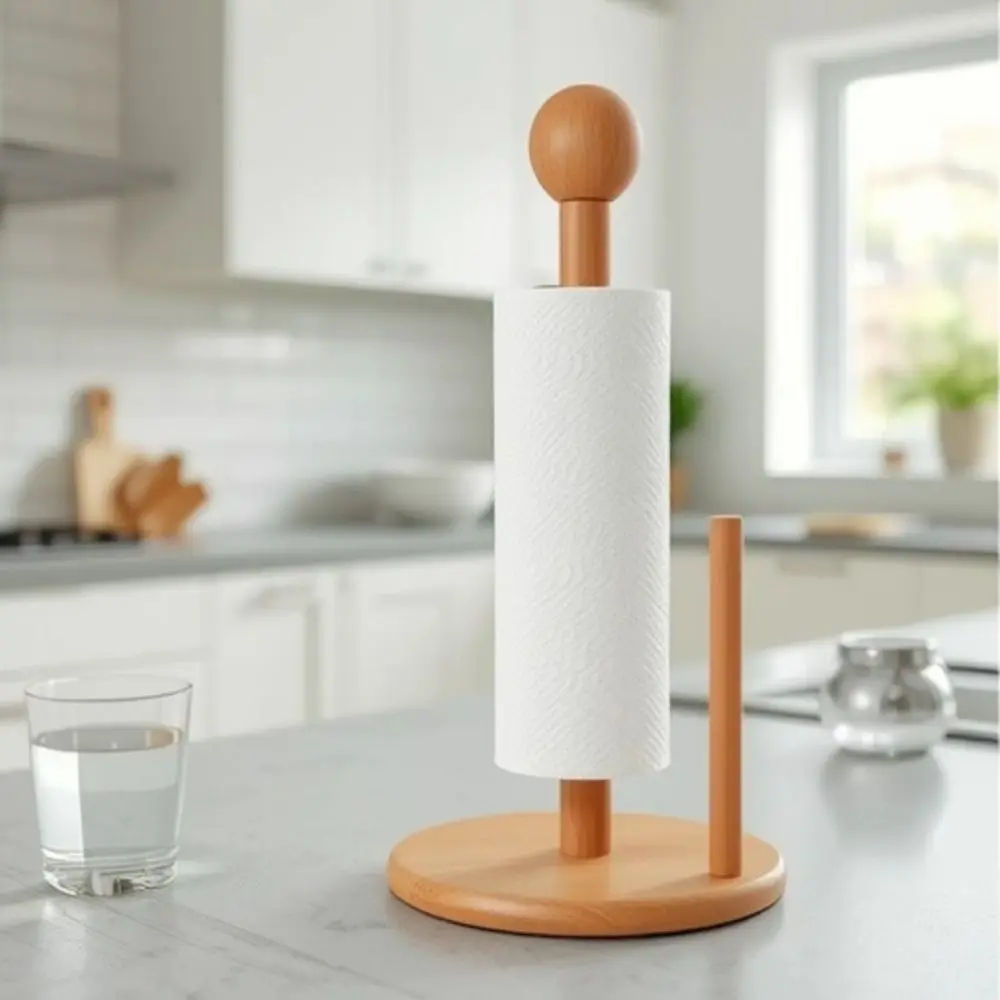 Kitchen Storage Rack Bamboo Paper Towel Holder Minimalist Stable Base Tissue Stand Anti-Skid Kitchen Roll Holder Living Rooms
Kitchen Storage Rack Bamboo Paper Towel Holder Minimalist Stable Base Tissue Stand Anti-Skid Kitchen Roll Holder Living Rooms