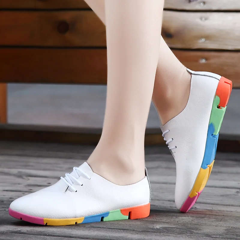 Women Mother Female Ladies Shoes Flats loafer Cow Genuine Leather Soft Pigskin Casual Lace Up Footwear 35-44
Women Mother Female Ladies Shoes Flats loafer Cow Genuine Leather Soft Pigskin Casual Lace Up Footwear 35-44