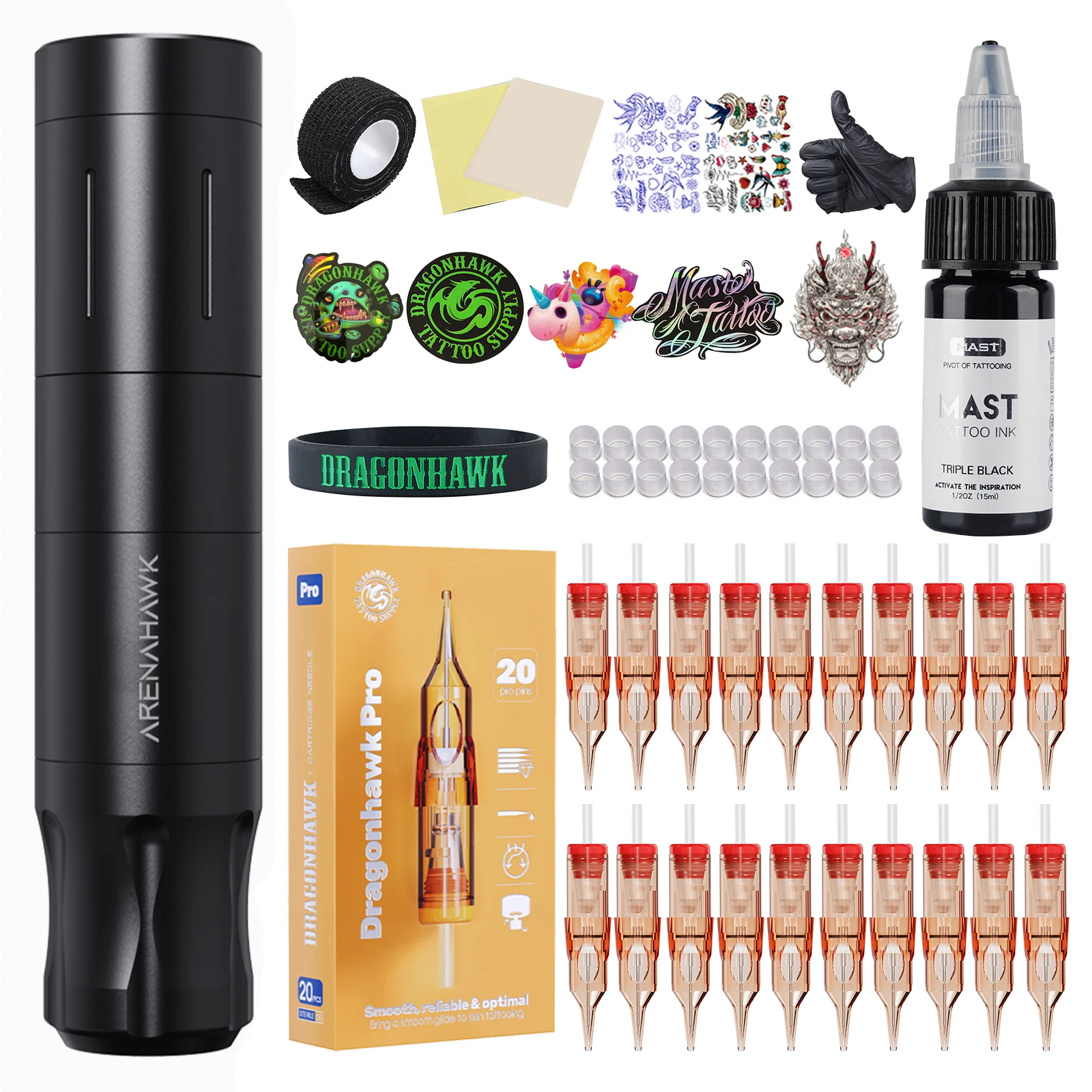 Dragonhawk A3 Tattoo Machine Full Kit Brushless Motor Pen 1500mAh Battery 3.5mm Stroke with Pro Tattoo Cartridge Needle Body Art
Dragonhawk A3 Tattoo Machine Full Kit Brushless Motor Pen 1500mAh Battery 3.5mm Stroke with Pro Tattoo Cartridge Needle Body Art