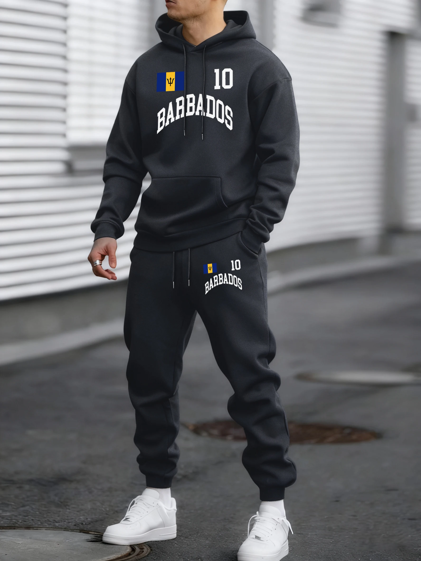 Barbados Flag Prints Man Soft Hooded Pocket Sweatshirt Autumn Winter Fleece Hoodies Sweatpants Suit Loose Jogging Britches
Barbados Flag Prints Man Soft Hooded Pocket Sweatshirt Autumn Winter Fleece Hoodies Sweatpants Suit Loose Jogging Britches