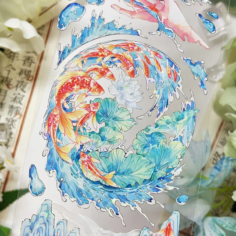 Amazing Goldfish Ripple Shiny Shell PET Tapes Craft Supplies DIY Scrapbooking Card Making Decorative Plan Sticker
Amazing Goldfish Ripple Shiny Shell PET Tapes Craft Supplies DIY Scrapbooking Card Making Decorative Plan Sticker