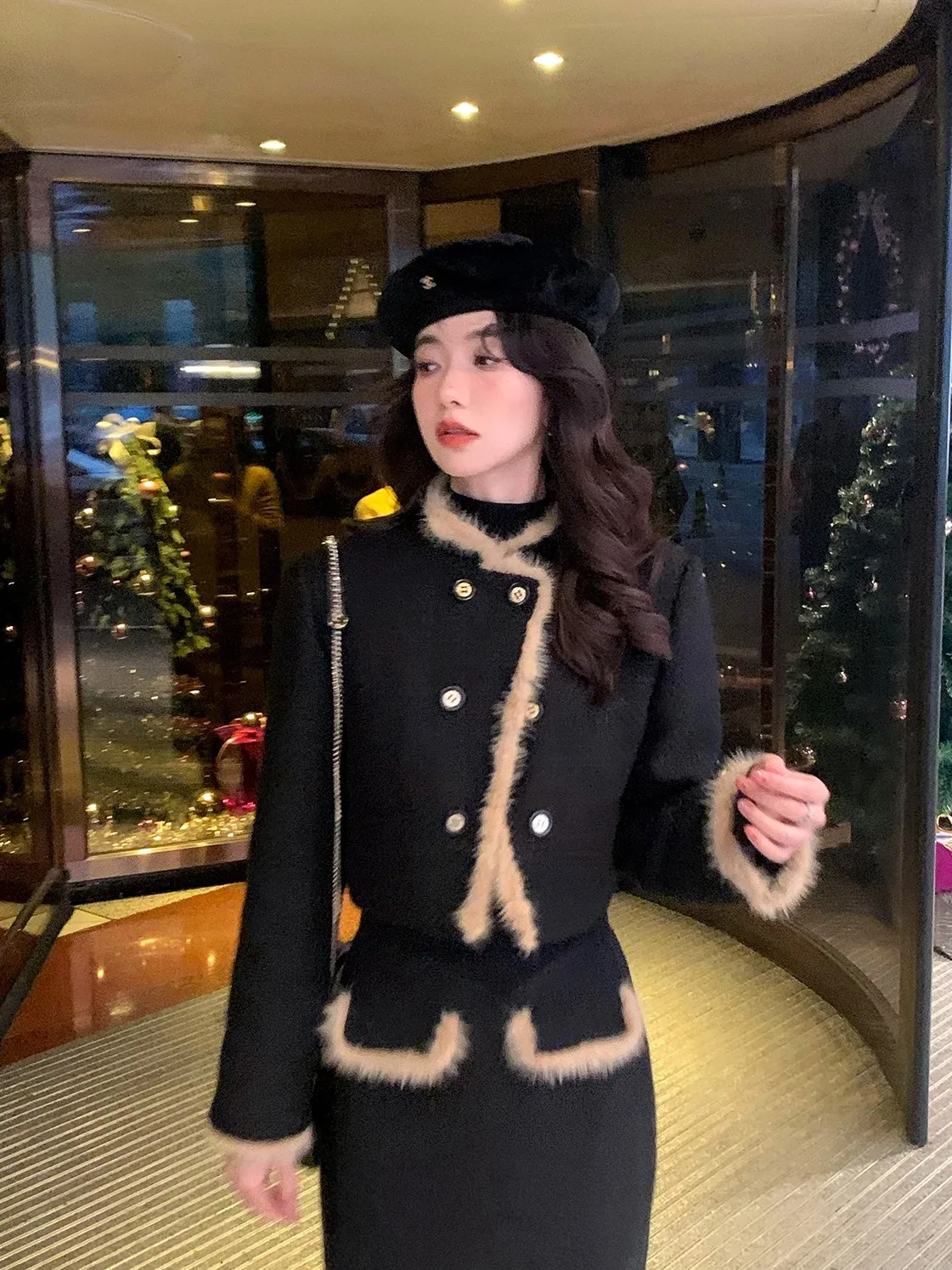 Ladies Thiened Bla Skirt Winter Commute Sle Pure Color Wool Blend Long Sve Button Detail Straight Cut Skirt
Ladies Thiened Bla Skirt Winter Commute Sle Pure Color Wool Blend Long Sve Button Detail Straight Cut Skirt