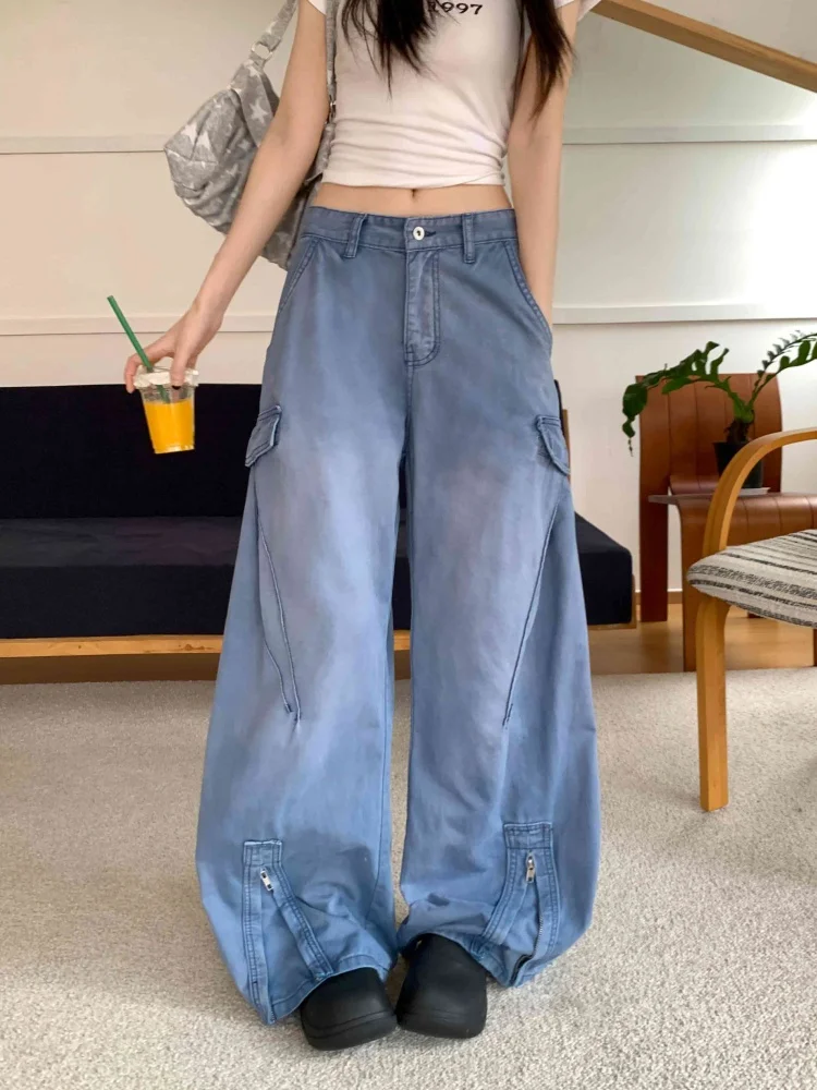 2026 Cyber Y2K Streetwear Vintage Blue Baggy Women's Cargo Jeans Pants For Woman Clothing Straight Long Trousers Ropa De Mujer
2026 Cyber Y2K Streetwear Vintage Blue Baggy Women's Cargo Jeans Pants For Woman Clothing Straight Long Trousers Ropa De Mujer