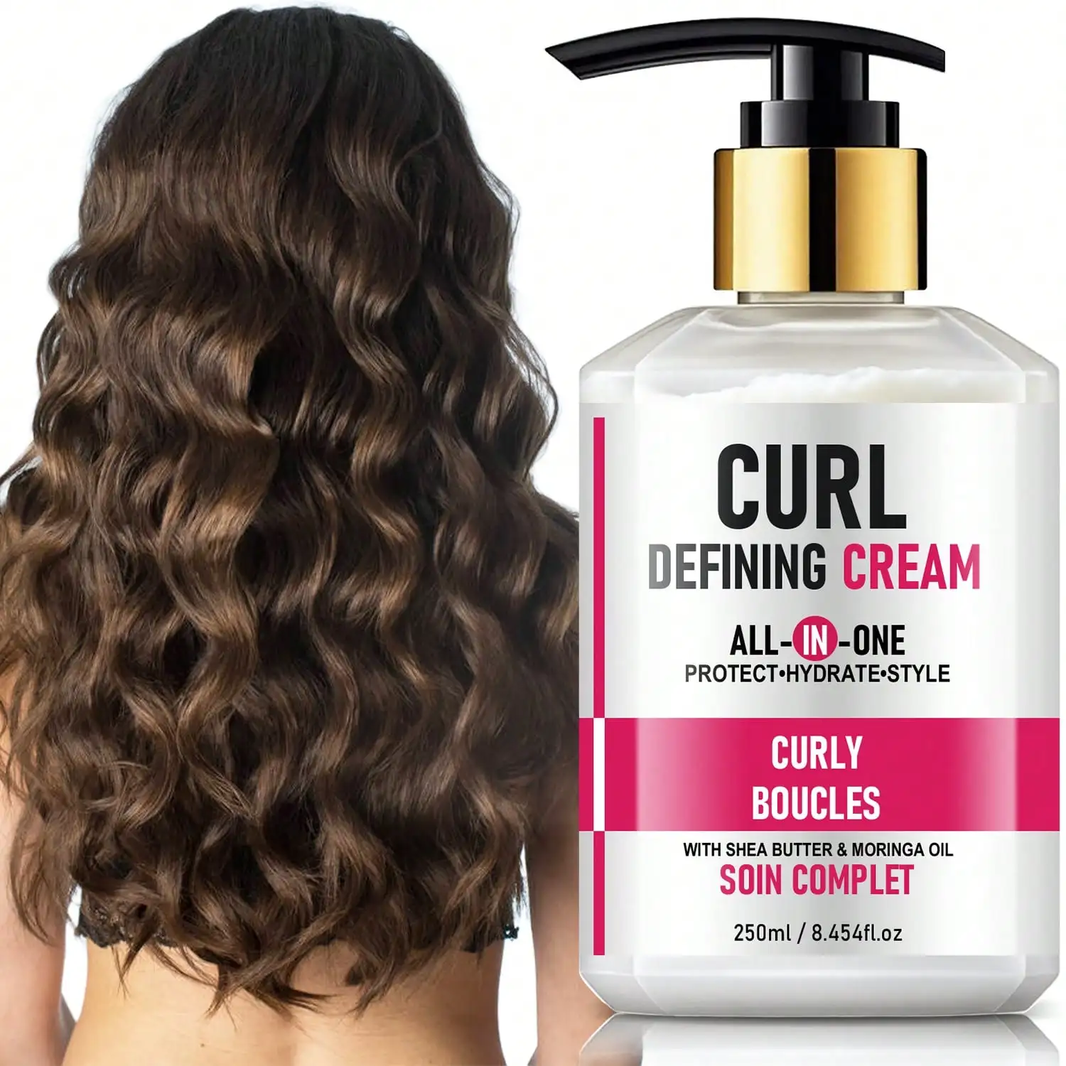 Frizz Defining Cream - Coconut Oils for Curly Hair-Anti-frizz & long-lasting Moisture, Strengthens Hair roots & Maintains Shape
Frizz Defining Cream - Coconut Oils for Curly Hair-Anti-frizz & long-lasting Moisture, Strengthens Hair roots & Maintains Shape