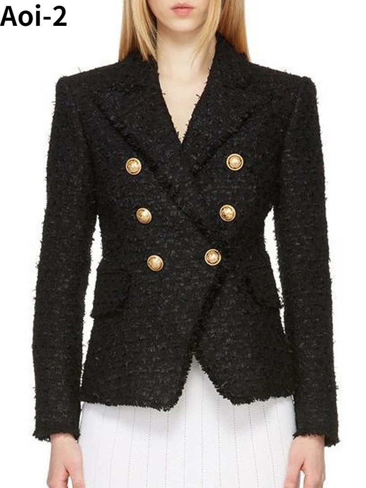 European American Fashion Black Tweed Coat Women 23 Autumn New High Quality Slim Fit Elegant Commuter Plus Size Suit Jacket 2XL
European American Fashion Black Tweed Coat Women 23 Autumn New High Quality Slim Fit Elegant Commuter Plus Size Suit Jacket 2XL